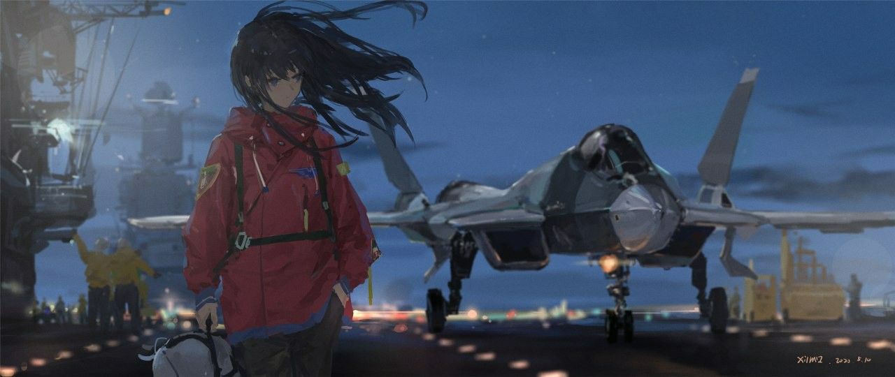 Girl and Sukhoi Banner
