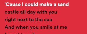 When U smile at me
