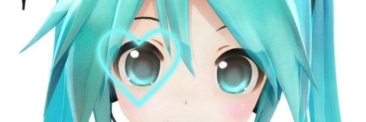 cute blue girl anime banner