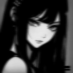 Cute Anime Black And White Pfp