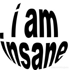 I am insane / fisheye text pfp
