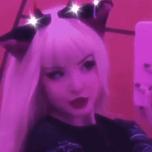 Aesthetic girl in pink light