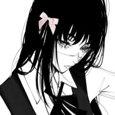 Cute Anime Black And White Profile Picture