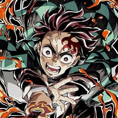 Tanjiro Manga Colored Pfp by ed.