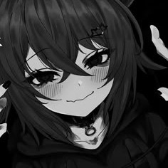 Cute Anime Black And White Profile Picture