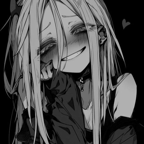 Cute Anime Black And White Profile Picture