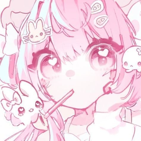Pink Anime Aesthetic Profile Avatar